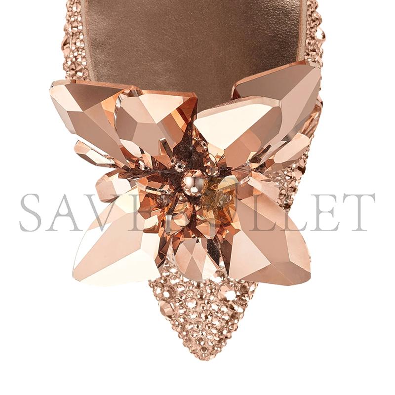 JIMMY CHOO ALLURE ROSE GOLD CRYSTAL COVERED POINTY TOE PUMPS ALLUREXWC
